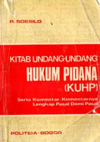 Image of Kitab undang-undang hukum pidana (KUHP)