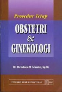 Image of Prosedur tetap obstetri dan genekologi